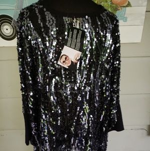 Joan Boyce sequin top New Year sparkle